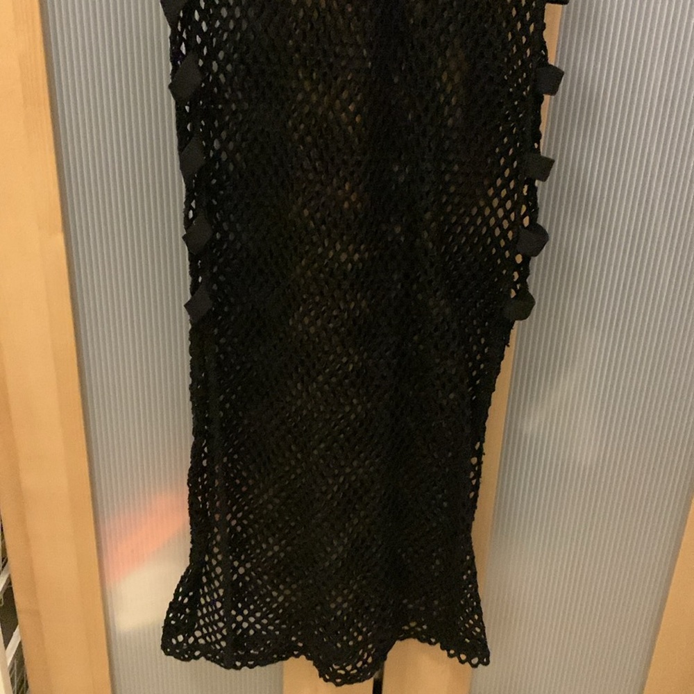 Black fishnet stretchy dress Size 1XL - Picture 8 of 10